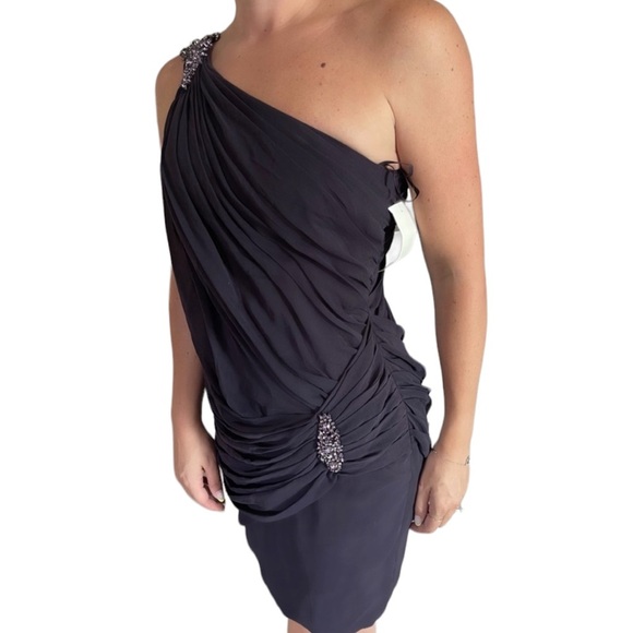 Entourage Cocktail Dress Plum - Picture 2 of 5